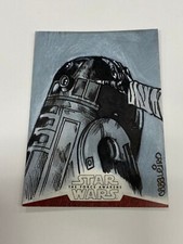2016 Topps Star Wars The Force Awakens R2-D2 Sketch Carlos Cabaleiro 1/1 NS1-64