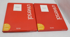 Lot of 2 Universal Laser Printer Permanent Labels 8-1/2" x 11" White UNV80109