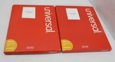 Lot of 2 Universal Laser Printer Permanent Labels 8-1/2" x 11" White UNV80109