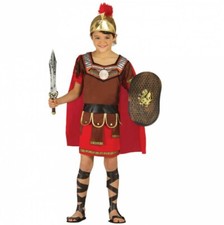 Römer Kostüm Gladiator Rasso für Kinder 3-12 Jahre rot Fasching 