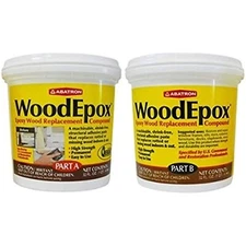 Abatron WoodEpox Epoxy Wood Replacement Compound, 2 Quart Kit, Part A & B