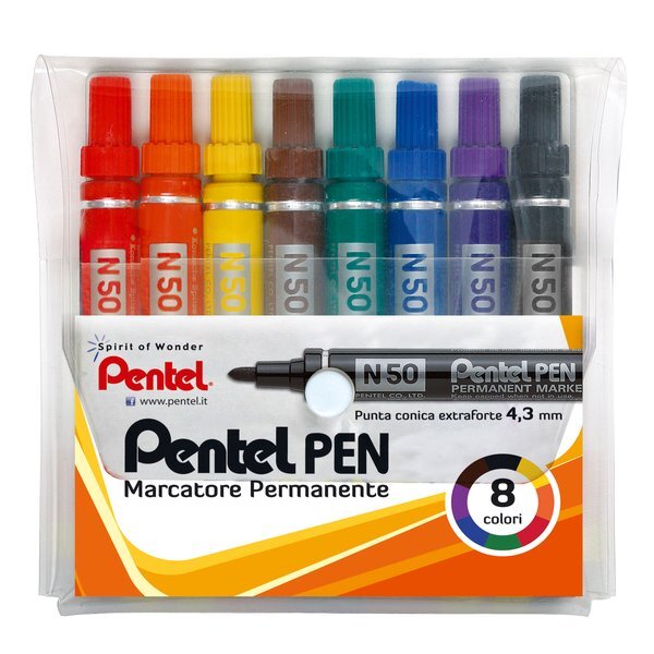 Pentel , Evidenziatori, N50-8 Evidenziatore 8 Pezzo(I) Multi Tipo Di Punta (8X) - Immagine 3