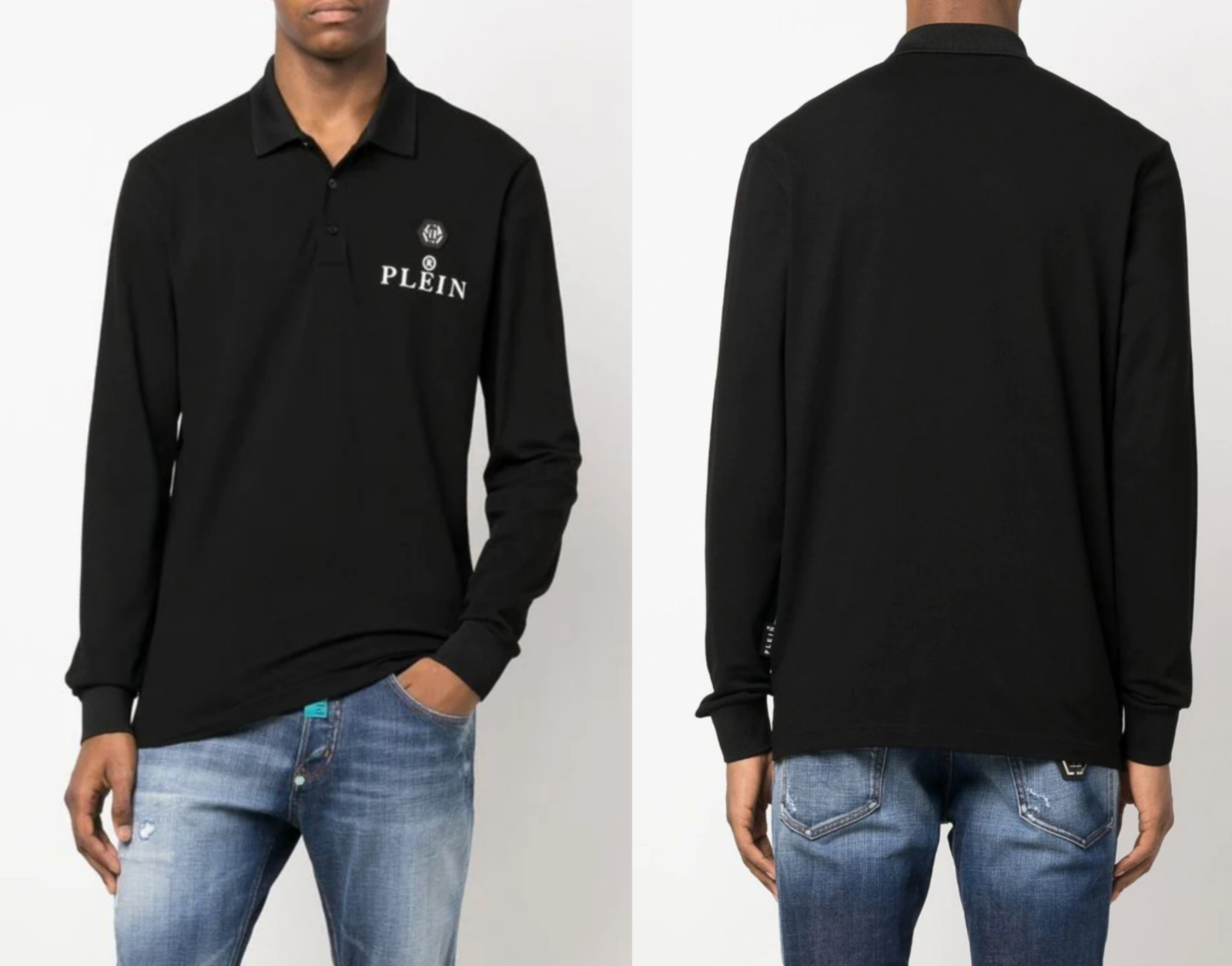 Philipp Plein Polo Shirt Leather PP Hexagon Patch T-Shirt New 5XL image 6
