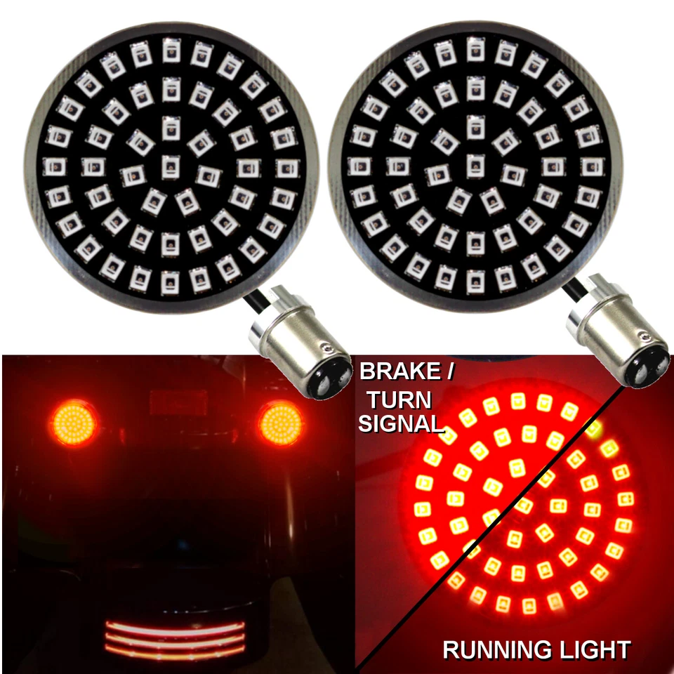 Eagle Lights Midnight Edition 2" Harley LED Kit de intermitente delantero y trasero 1157 Foto 3 de 4