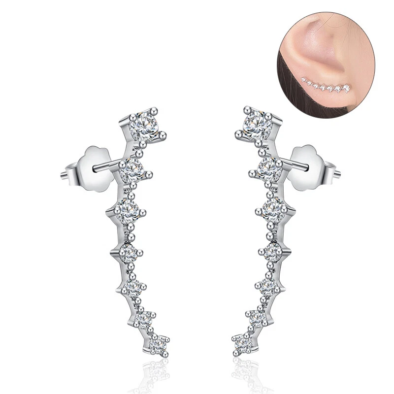 Milskye fashion design jewelry orecchini asimmetrici in madreperla di cristallo