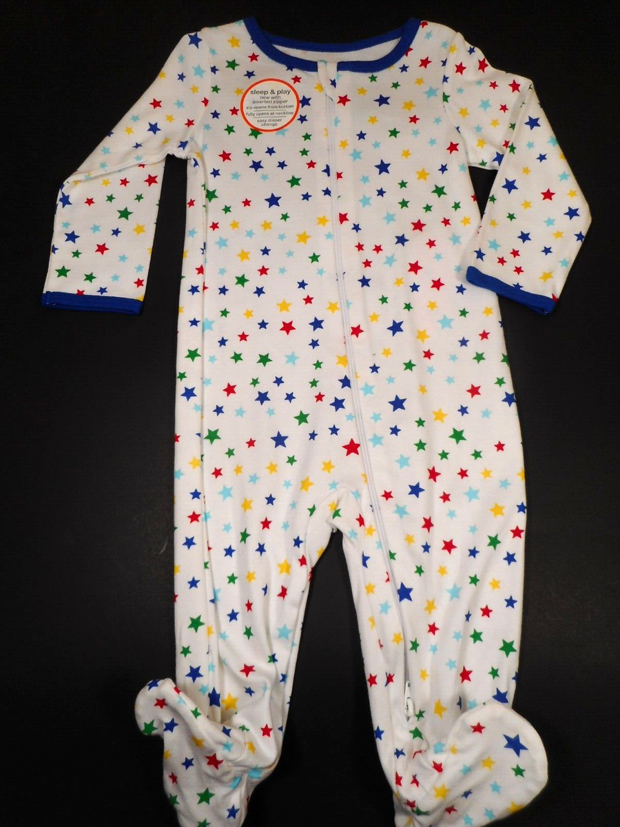 Pajamas Baby Girls Sleepwear Footed 1-Piece Stars Sleep Play Pj's 6-9  Months