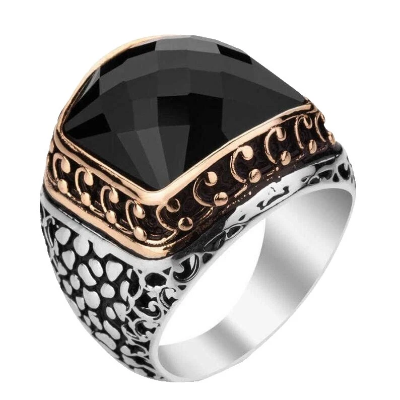 Onyx Sterling Silver Rings for Men 9.5 Ring