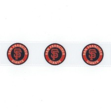 SAN FRANCISCO GIANTS BASEBALL 7/8" Grosgrain Ribbon 1, 5, 10 Yards SHIP FROM USA