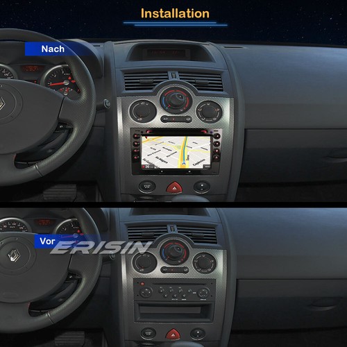 8-Kern Android 13 Autoradio DAB+ GPS CarPlay Wifi DVD Navi Für Renault Megane 2 - Bild 21 von 23