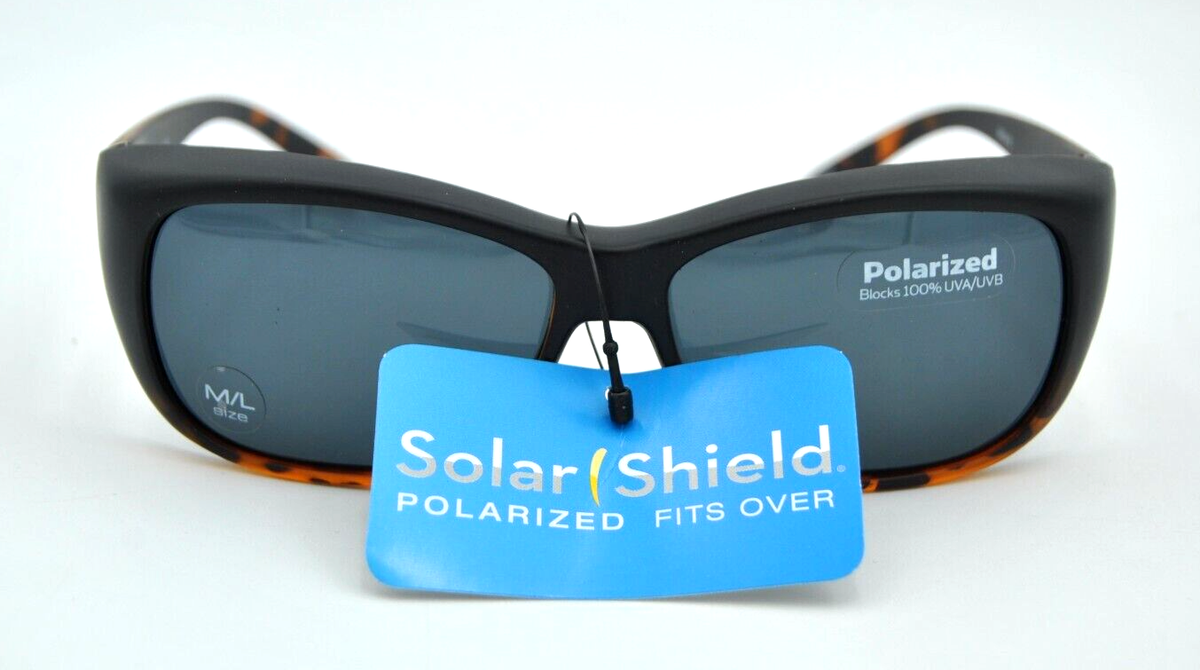 Solar Shield Fits Over SS FO-018 BLK/TOR SMK BAR POLARIZED