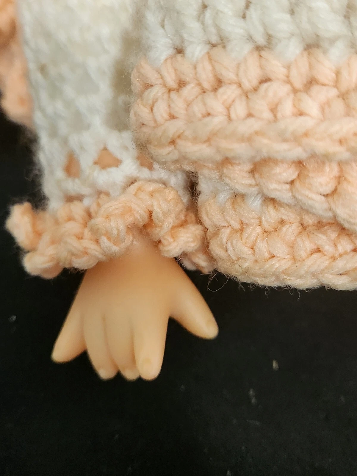 VETEMENTS Abito Vintage Stawberry Shortcake Personaggio Uncinetto Fatto a Mano 12"