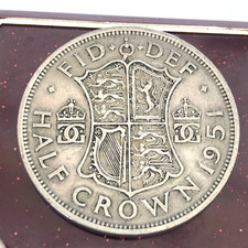 1951 GEORG VI  HALF - CROWN COIN
