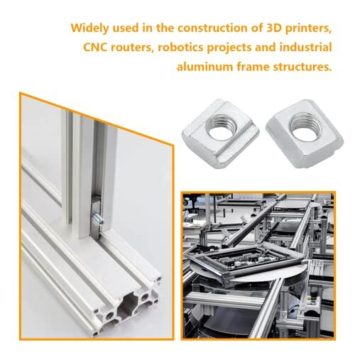 100Pcs M5 Slide in T Nut 2020 Aluminum Extrusion T Nuts,M5 Sliding T