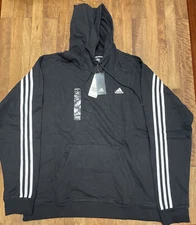 Adidas Essentials Men's Hoodie Logo Graphic Black Size XL  MSRP $55 Brand New
