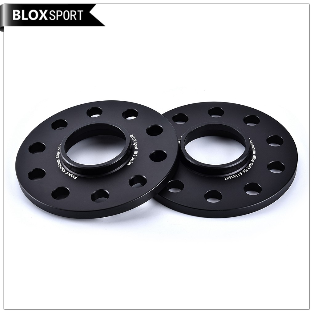 2-Piece 20mm Forged Wheel Spacers - 5x114.3 Bolt Pattern, 12x1.25 Threads, Anodized Black