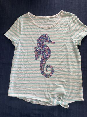 T-shirt Gap Kids Fille à Pois Rose/orange, Taille S - Occasion Très Bon état, 100% Coton