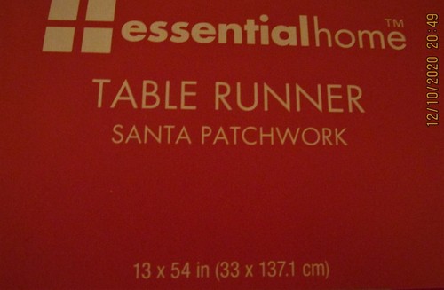 Essential Home Santa Patchwork Table Runner 13 X 54 - Picture 7 of 8