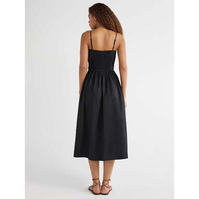 Free Assembly Dress Women's Size S Black Sleeveless Square