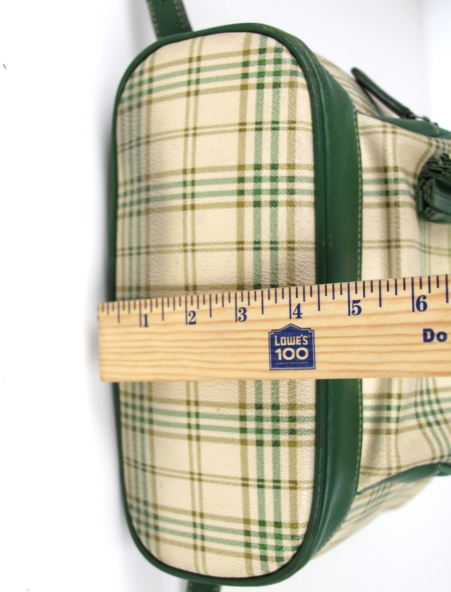 BeanPole Plaid Leather-Trimmed Backpack Bean Pole PLAID BEIGE GREEN GENUINE LEATHER FLAP SHOULDER  main image 2