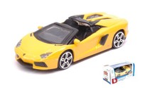 Burago 1/43 Lamborghini Aventador 2013 Roadster Gelb Statisches Modell Diecast
