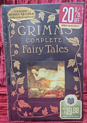 Grimm's Complete Fairy Tales Leather HC Gilt Accents Fore Edges Brothers Grimm