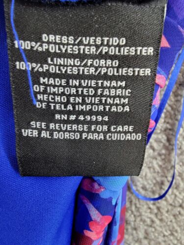 R & M Richards Plus Size Floral-Print Ruffled Maxi Dress Women's 22W Royal Multi - Picture 13 of 16
