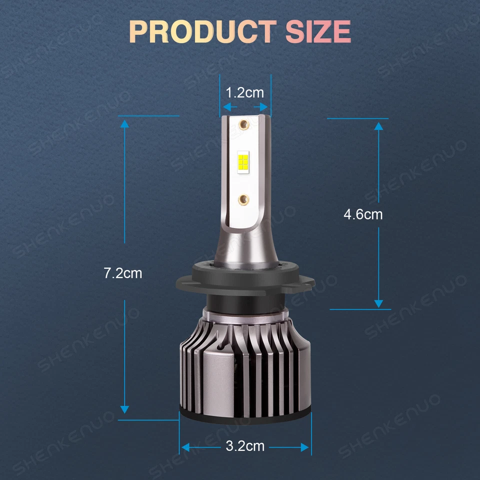 For Hyundai Sonata 1999 2000 2001 6000K LED Headlight + Fog Light Bulbs Combo 6X - Image 3 of 4
