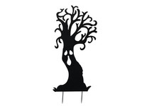 Inna-Glas Halloween Silhouette Baum Spooky Tree, Metall, Schwarz, 150Cm