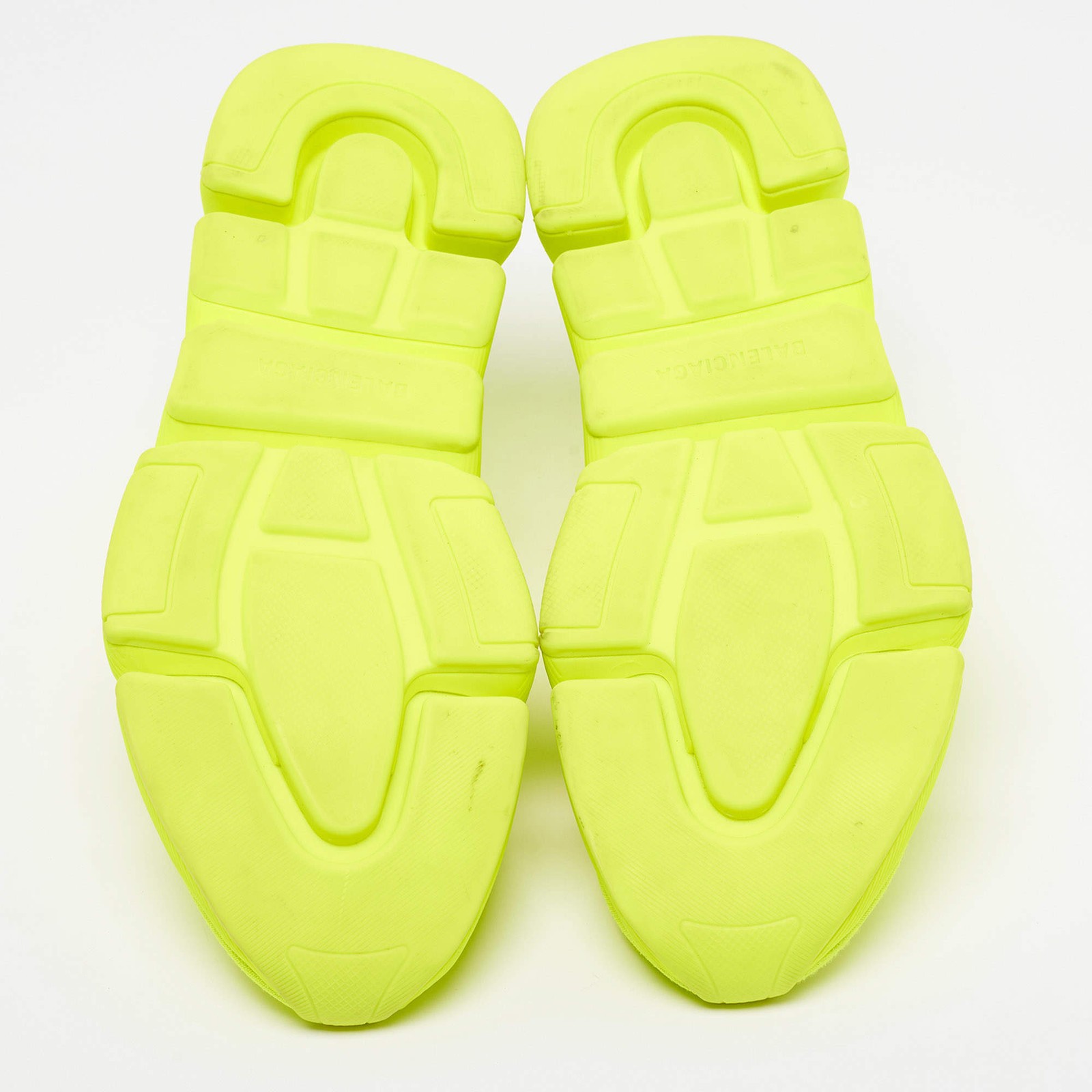 Balenciaga Speed Trainer Size 45 Green Knit Fabric High Top Sneakers thumbnail 6