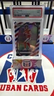 110.) 2024 Panini Prizm Bo Nix #309 Red White and Blue RC Broncos PSA 9