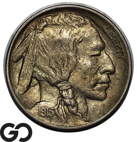 1913 Buffalo Nickel, Type 1, Gem BU++