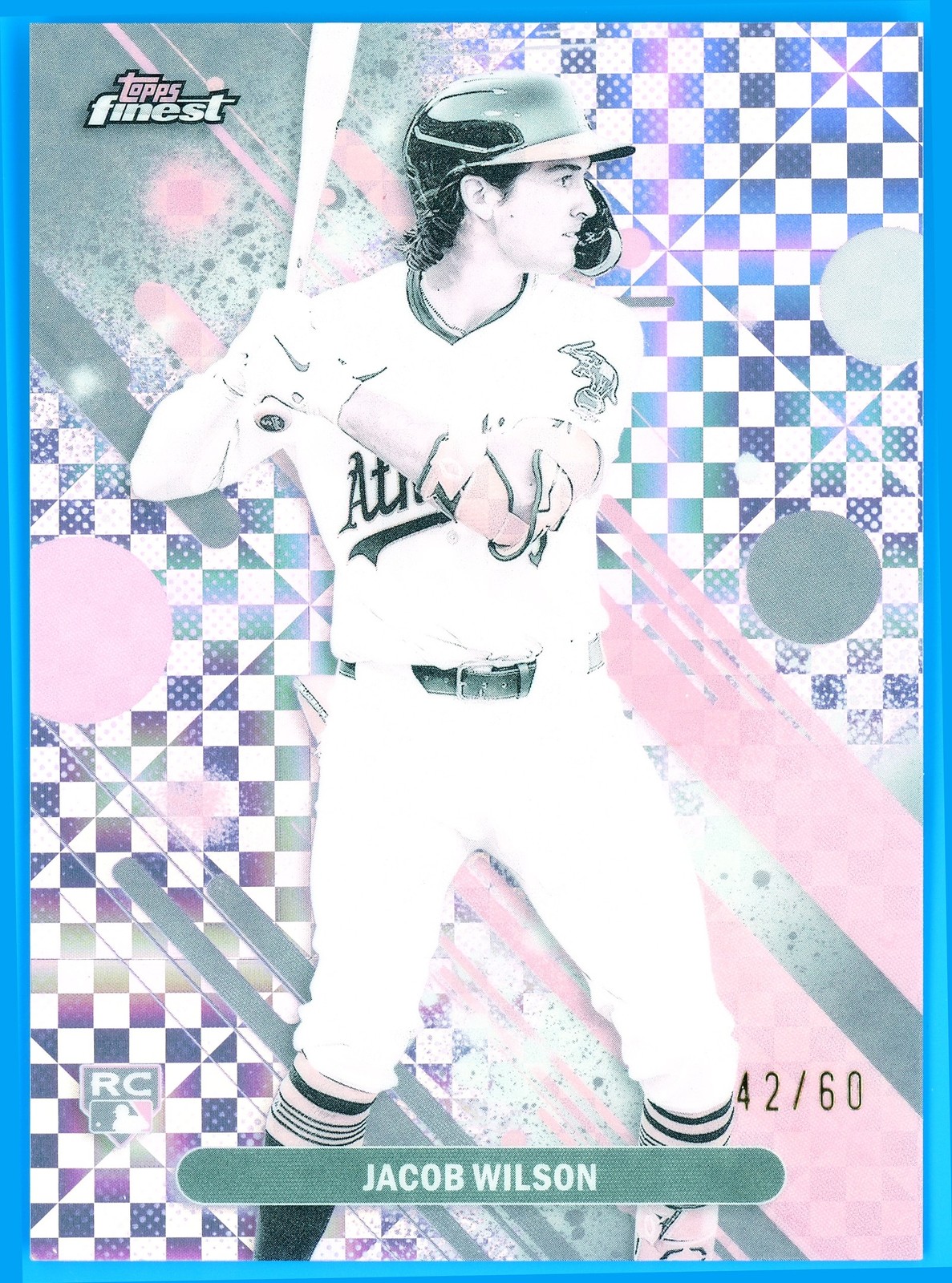 Jacob Wilson 2025 Topps Finest Pearl Checkboard /60 #61 Athletics