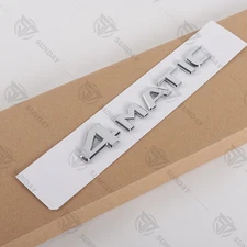 4MATIC Emblem Chrome Letter Trunk Logo Badge Decoration Sticker For AMG C E S