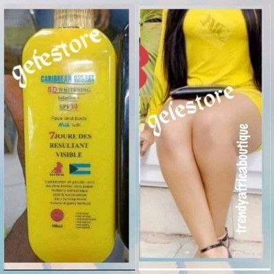 Caribbean secret 5D whitening face and body milk 500mlx 1. Spf 30.  7 Days