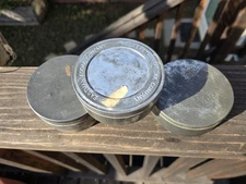 3 metal film canisters Empty film containers Lot of 3 Vintage (1 is KODAK)