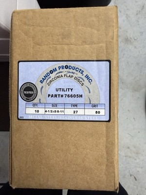 Random Products Zirconia Flap Discs 80 Grit