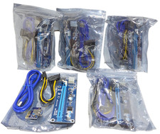 LOT OF 5 - PCE16PCI-E 1X TO 16X PCE164P-N03 B...