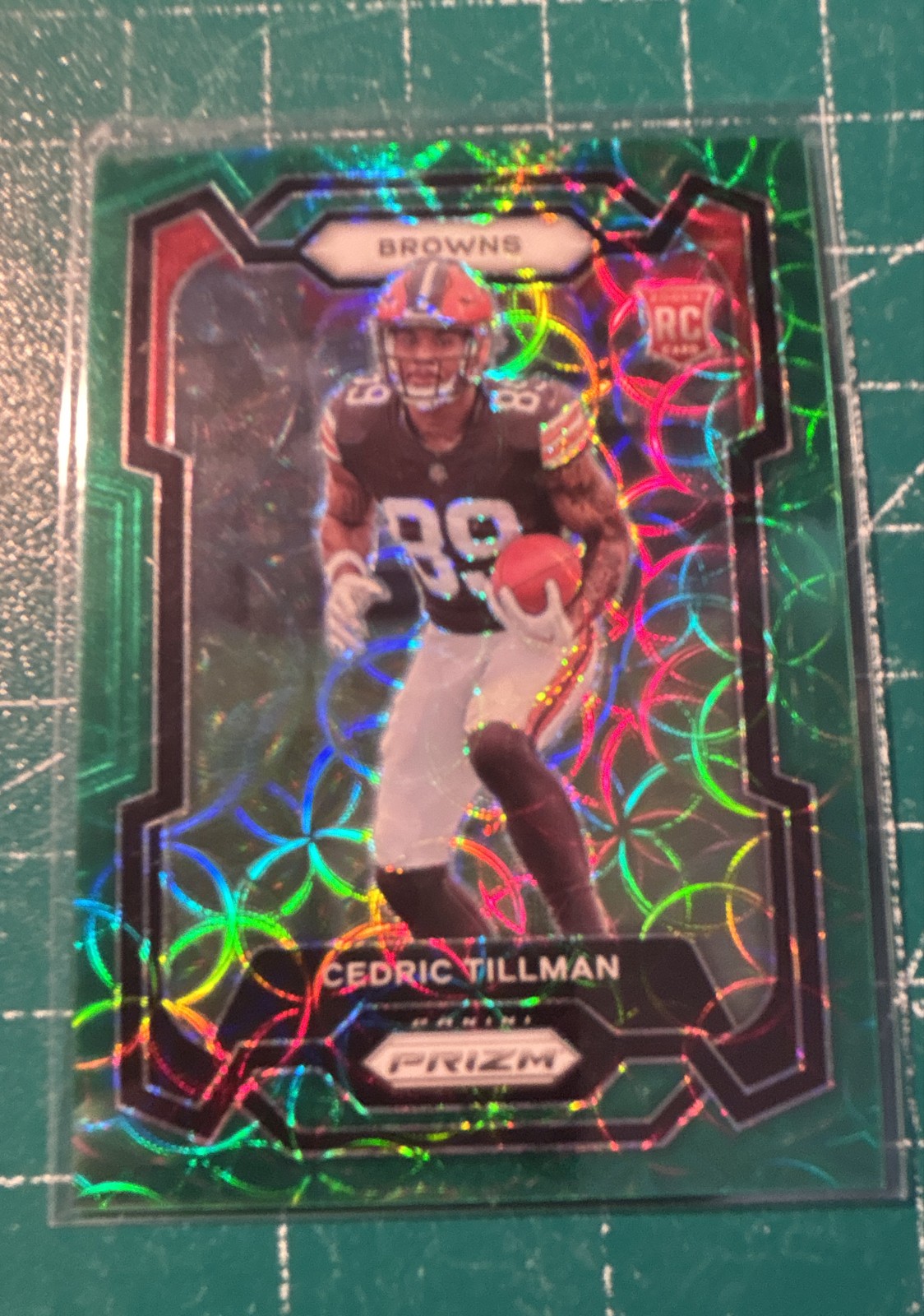 2023 Panini Prizm - Rookies Cedric Tillman #321 Green Scope Prizm /75 (RC)