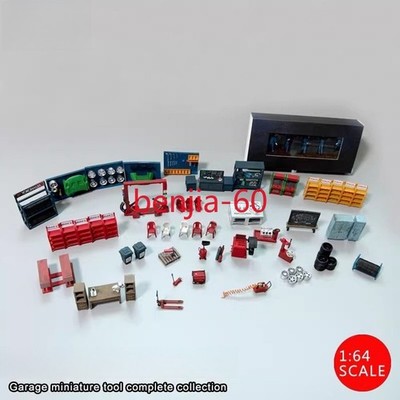1/64 Car Garage Props Diorama Model Car Workshop Repair Tool Scene Display Model