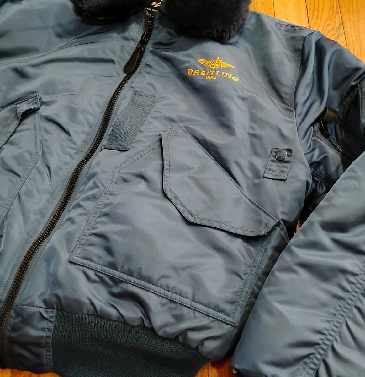 Vintage Breitling Alpha Industries Type B-15 RC Flight Jacket Size