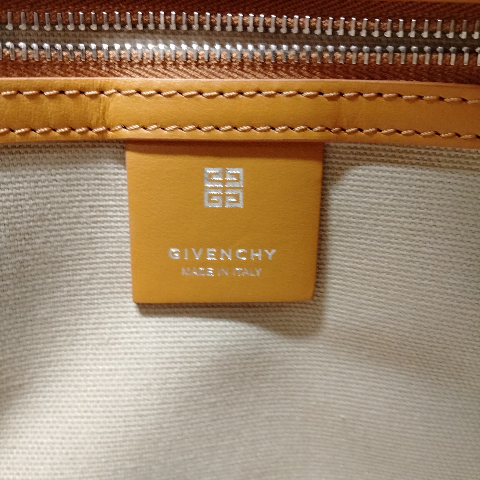 Givenchy Hand Bag Orange Leather with Shoulder Strap Authentic Pre-Owned 5203420 — image 18