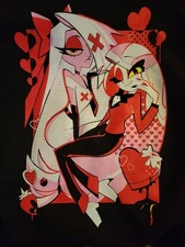 Offical Hazbin Hotel 2023 Valentines Day Hoodie Charlie + Vaggie Limited Edition