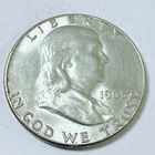 1963 Franklin Half Dollar - 90% Silver - Circulated Coin #6639