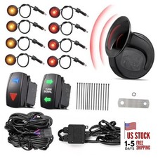 UTV Universal Street Legal Turn Signal Kit - 110dB Horn, Pre-Wired Plug and