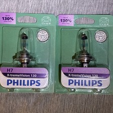 Set Of 2 New Philips X-tremevision 130 H7 55w Headlight Bulbs Xv130b1