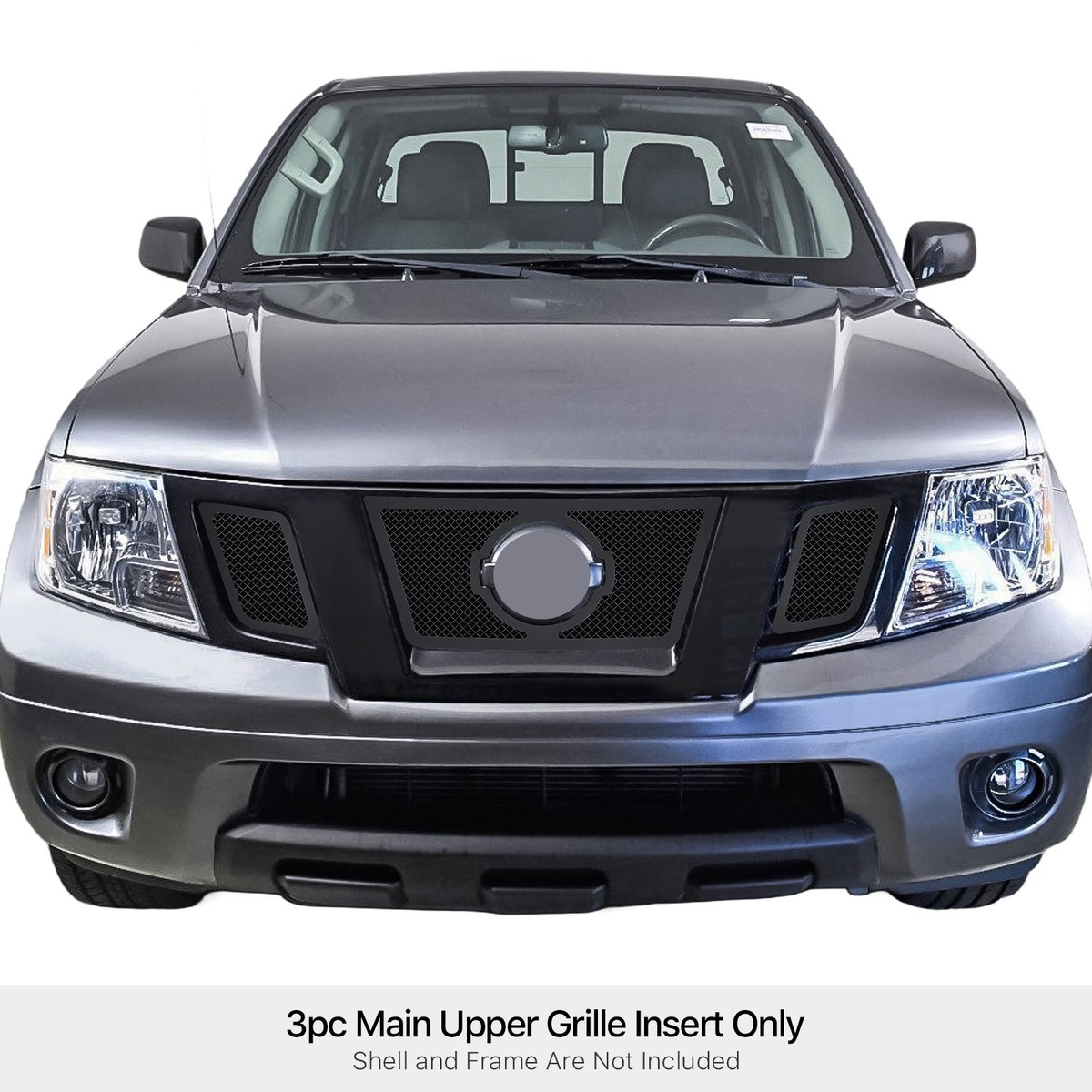 For 2009-2021 Nissan Frontier Upper Stainless Steel Black Mesh