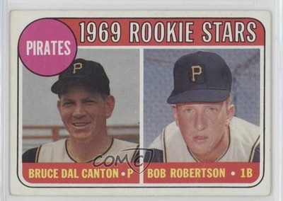 1969 Topps Stars Bruce Dal Canton Bob Robertson (Names in Yellow) Rookie RC 1t7