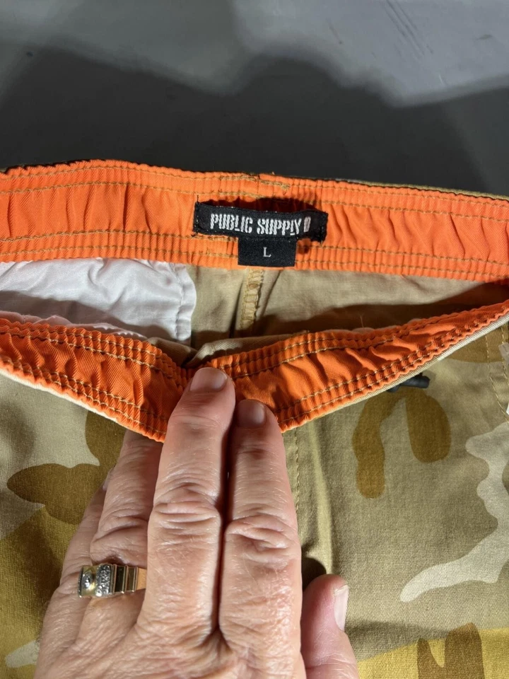 Cargo Shorts Children's  Large Tri-Color Camo elastic waist               22-102 - Image 3 of 4