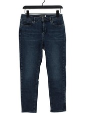 Mint Velvet Women's Jeans UK 12 Blue Cotton with Elastane Cropped