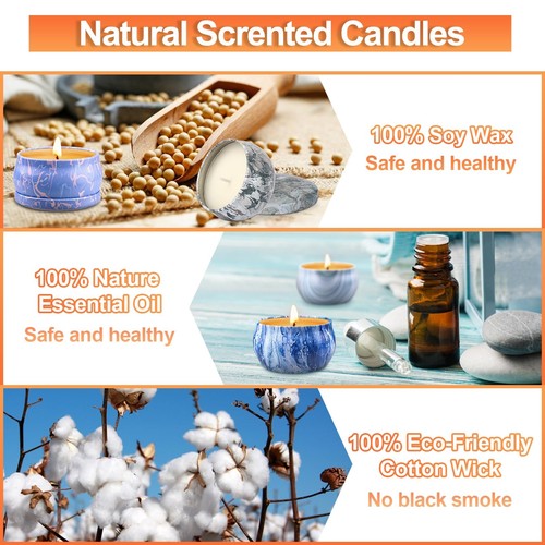 Scented Candles Gifts Set for Women 9 Pack Aromatherapy Candles for Home Scented - Picture 3 of 7